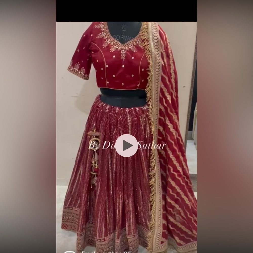 Red wedding dress Indian
